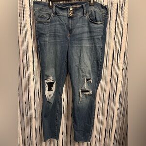 Distressed Torrid Blue Jeans